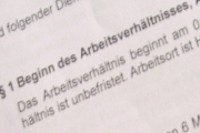 Ein Arbeitsvertrag